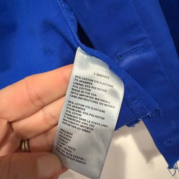 L'Agence Janelle Coated Denim Jacket  - Size M - Picture 4 of 6